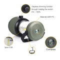 Stepless dimming 10W COB camping lantern with compass